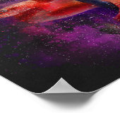 鮮やかヘビ黒宇宙水絵を描色 ポスター (角)