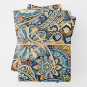 鮮やかペイズリー渦 ラッピングペーパーシート (インサイチュ)
