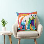 鮮やかホッキョクグマ クッション (椅子)