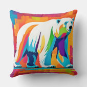 鮮やかホッキョクグマ クッション (裏面)