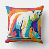 鮮やかホッキョクグマ クッション (正面)