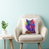 鮮やかポップ・アートのArt Sphynx Catカラフル - モダン クッション (椅子)