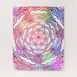 鮮やかマンダラカラフルシックピンクスタイリッシュク ジグソーパズル