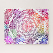 鮮やかマンダラカラフルシックピンクスタイリッシュク ジグソーパズル (横)