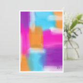 鮮やかミニマル抽象芸術 サンキューカード (スタンド正面)