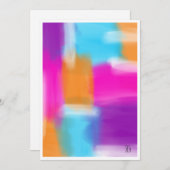 鮮やかミニマル抽象芸術 サンキューカード (正面/裏面)