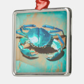 鮮やかモダンカニ メタルオーナメント (左)