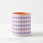 鮮やかモダンカラフル抽象芸術渦巻芸術パターン マグカップ (中央)