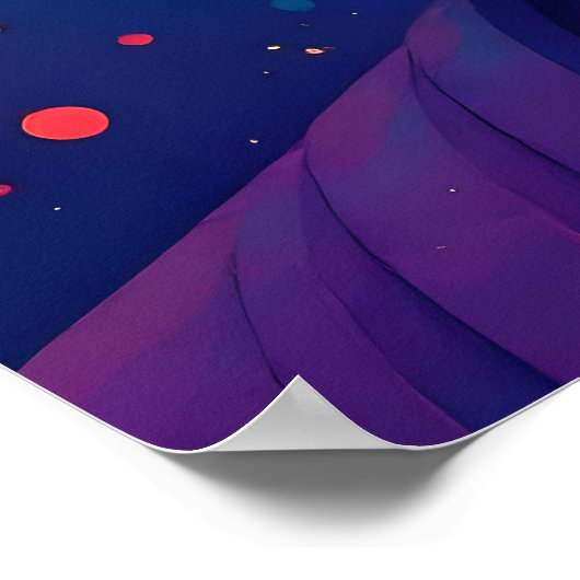 鮮やかモダン抽象芸術仏絵を描仏 ポスター (角)