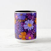 鮮やかモダン花 ツートーンマグカップ (中央)