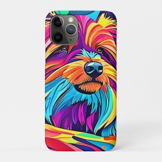 鮮やかヨークシャーテリアアポップ・アートのート Case-Mate iPhoneケース (裏)