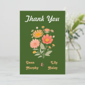 鮮やかレトロフローラフラットサンキューカード サンキューカード (スタンド正面)