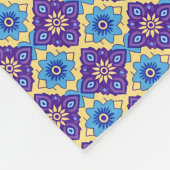 鮮やかレトロ幾何模様 フリースブランケット (角)