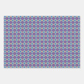 鮮やかレトロ幾何模様 ラッピングペーパーシート (正面2)