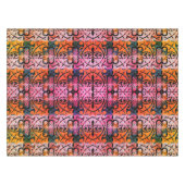 鮮やかレトロ抽象芸術葉パターン テーブルクロス (正面(横))