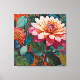 鮮やかワイルドガーデンはっきりしたフローラ キャンバスプリント