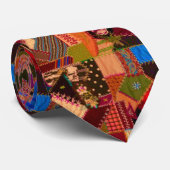 鮮やかヴィンテージ熱狂するキルト ネクタイ (ロール)