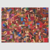 鮮やかヴィンテージ熱狂するキルト 薄葉紙 (正面)