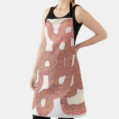 鮮やかヴィンテージ:抽象芸術カラフル線 エプロン (インサイチュ)