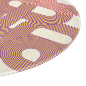 鮮やかヴィンテージ:抽象芸術カラフル線 カッティングボード (角)