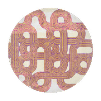 鮮やかヴィンテージ:抽象芸術カラフル線 カッティングボード