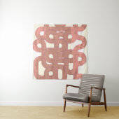 鮮やかヴィンテージ:抽象芸術カラフル線 タペストリー (インサイチュ(横))