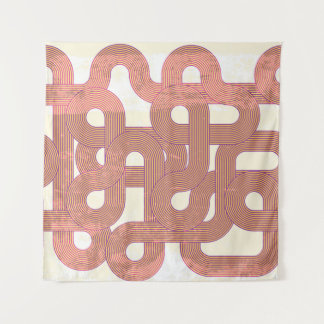 鮮やかヴィンテージ:抽象芸術カラフル線 タペストリー