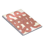 鮮やかヴィンテージ:抽象芸術カラフル線 ノートブック (右側)