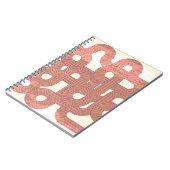 鮮やかヴィンテージ:抽象芸術カラフル線 ノートブック (左側)