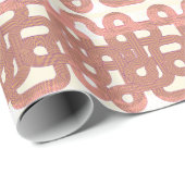 鮮やかヴィンテージ:抽象芸術カラフル線 ラッピングペーパー (ロールコーナー)