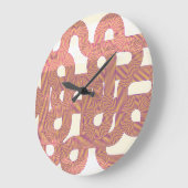 鮮やかヴィンテージ:抽象芸術カラフル線 ラージ壁時計 (傾斜)