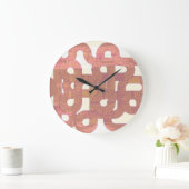 鮮やかヴィンテージ:抽象芸術カラフル線 ラージ壁時計 (ホーム)