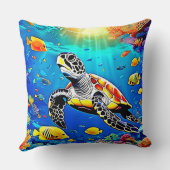 鮮やか亀礁ライフ クッション (裏面)