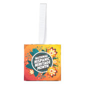 鮮やか伝統月 キューブオーナメント (正面)