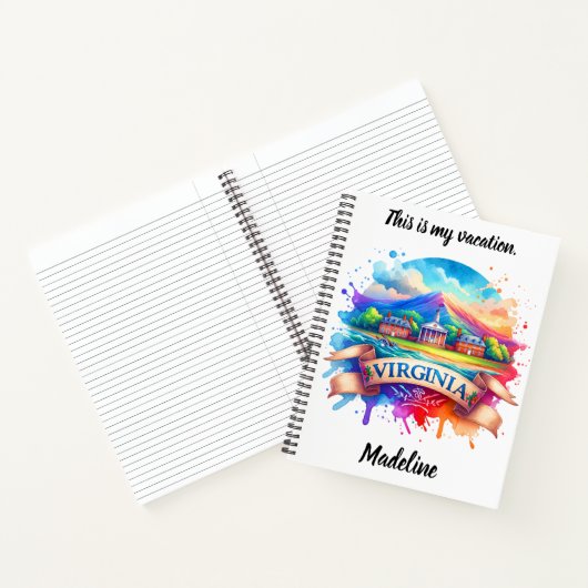 鮮やか史跡のあるバージニア ノートブック (内部)