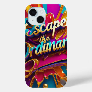 「鮮やか命が逃げる」 iPhone 15ケース