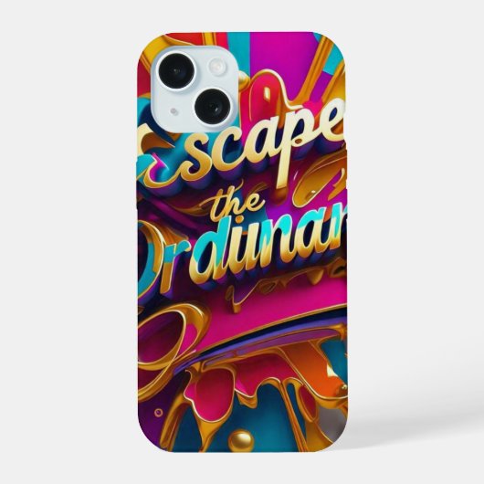 「鮮やか命が逃げる」 iPhone 15ケース (裏面)