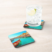 鮮やか地中海のポートデザイン コースター (右側)