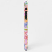 鮮やか夏のカラフル絵を描(ばちゃばちゃ)跳ねるアートパターン iPhoneケース (左側)