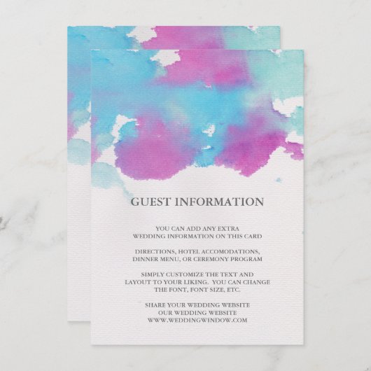 鮮やか夢の結婚挿入カード エンクロージャーカード (正面/裏面)