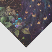 鮮やか孔雀とフローラの分離 薄葉紙 (詳細)