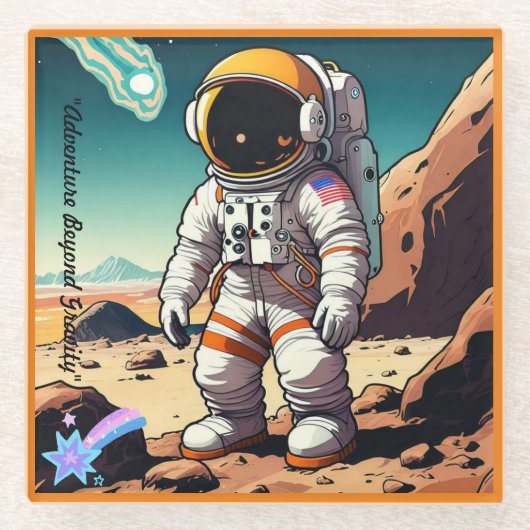 「鮮やか宇宙トレック」 ガラスコースター (正面)