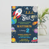 鮮やか宇宙ロケット船惑星誕生会 招待状 (スタンド正面)