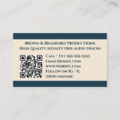 鮮やか山レイニア風景雲木QR 名刺 (裏面)