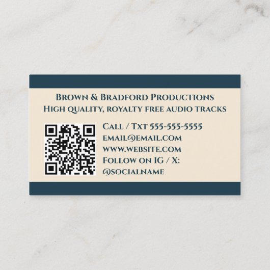 鮮やか山レイニア風景雲木QR 名刺 (裏面)