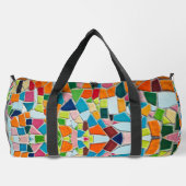 鮮やか幾何学的パタカラフルーン詳モダン細 ダッフルバッグ (裏面)