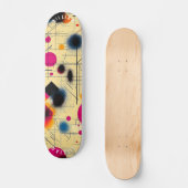 鮮やか幾何学的抽象芸術アーコンテンポラリート スケートボード (正面)