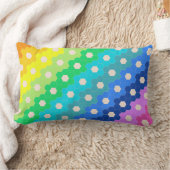 鮮やか幾何虹六角形パターン ランバークッション (ブランケット)