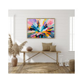 鮮やか幾何解カラフル爆抽象芸術 フォトプリント           