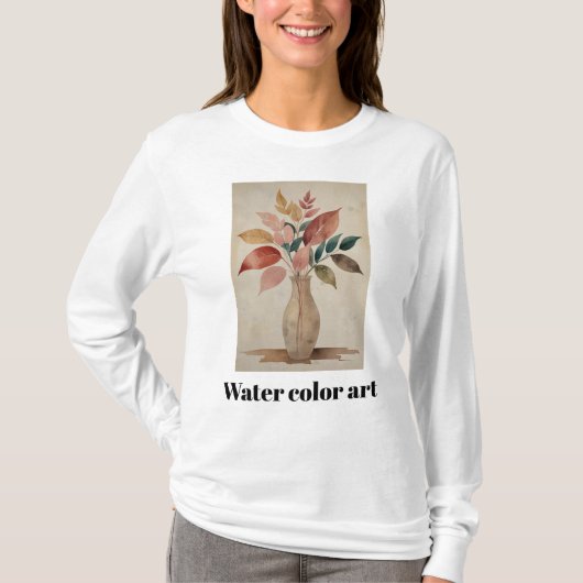 鮮やか式:抽象芸術水彩設計 Tシャツ (正面)
